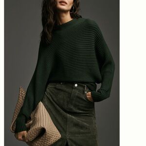 NWT the Kendall mock neck sweater in moss green